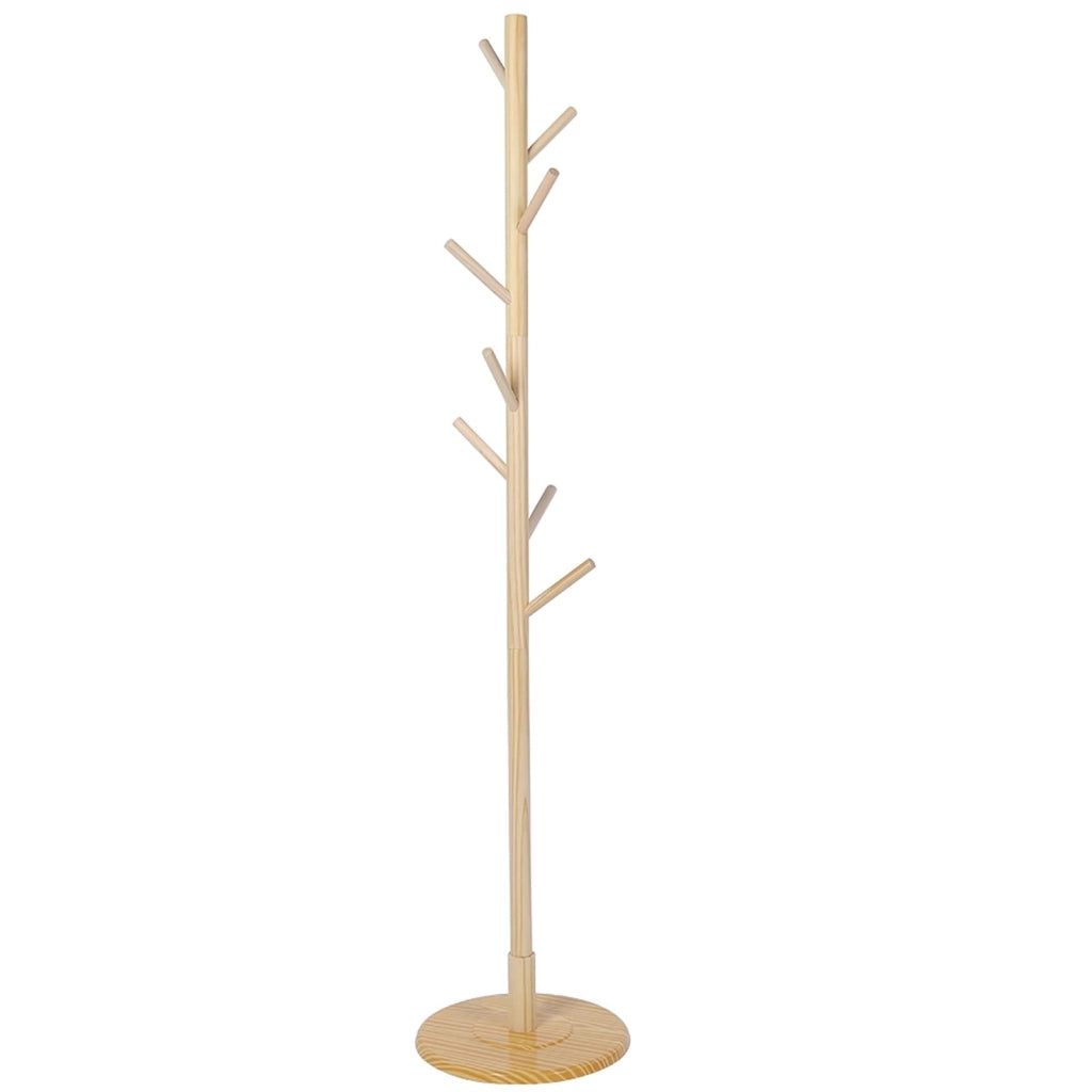 Appendiabiti in legno, design a forma di albero, con 8 ganci, dimensioni 165x35 cm