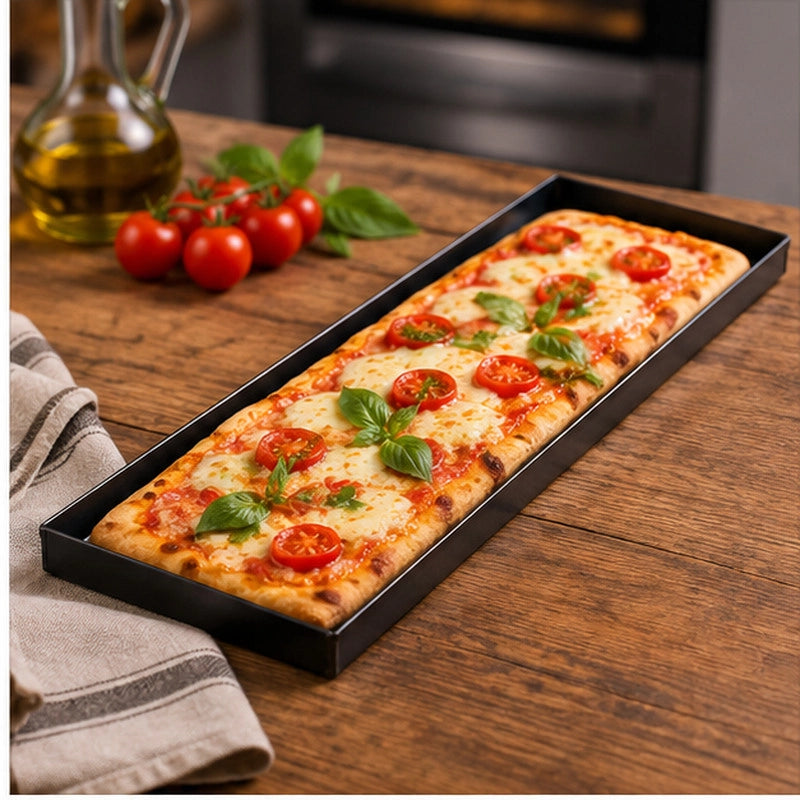 Agnelli Teglia Pizza e Pinsa in Lamiera Blu 60x20x2 cm COFE149BD