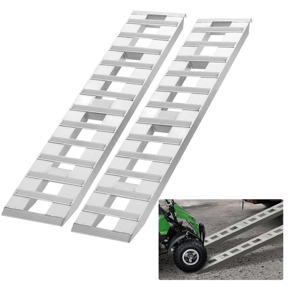 Set 2 Rampe di Carico in Alluminio 183x38 cm, Rampe Portatili Antiscivolo Capacita 2721,6 kg per Moto ATV Rimorchio