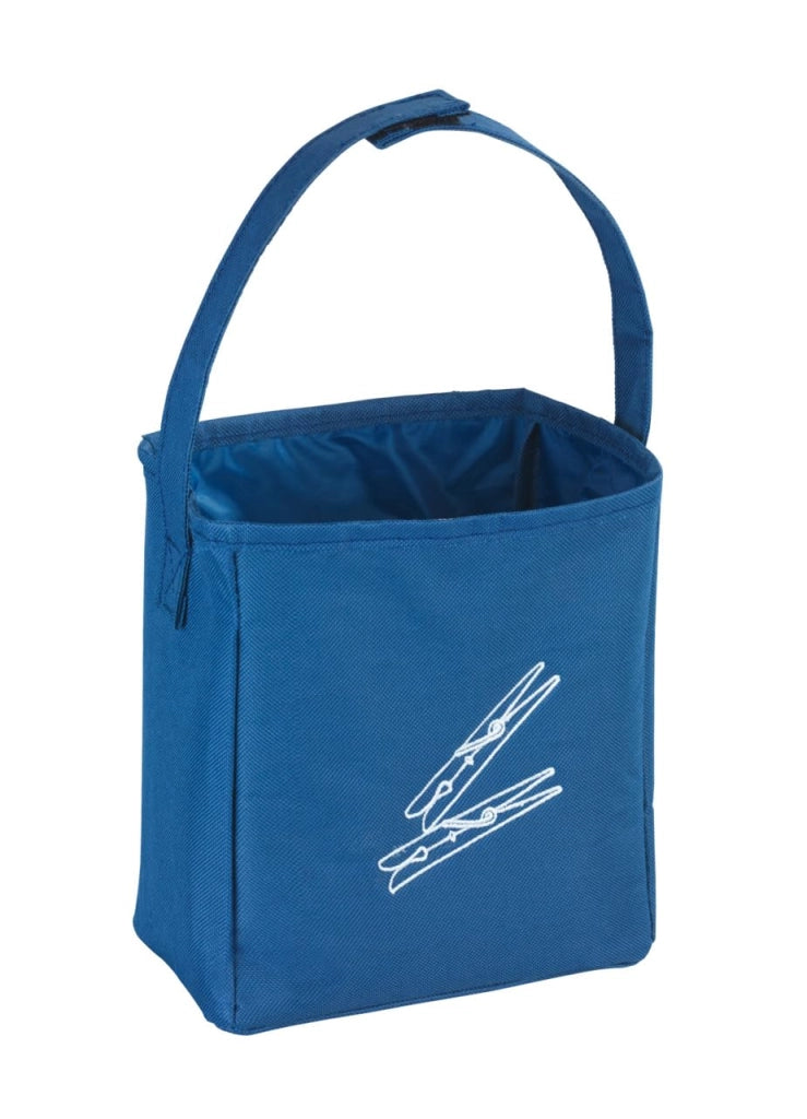 Sacchetto per mollette in poliestere, dimensioni 17x19x10 cm, colore blu