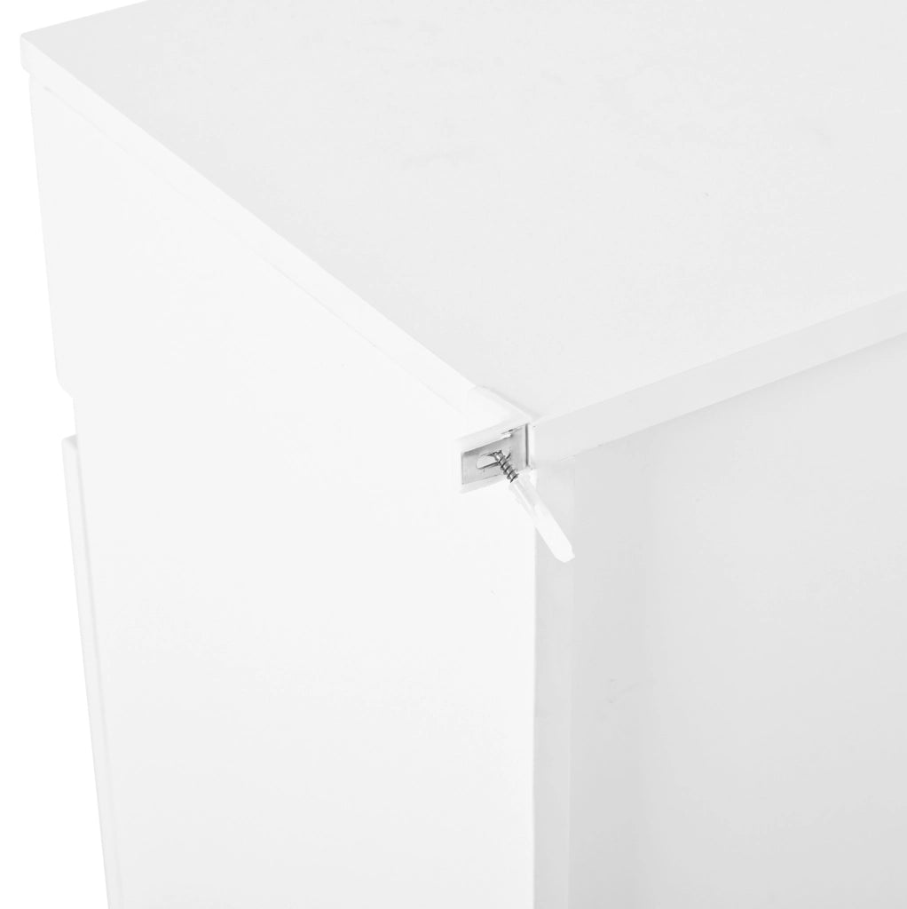 Mobile da ingresso bianco con scarpiera, panca, ganci e luci integrate