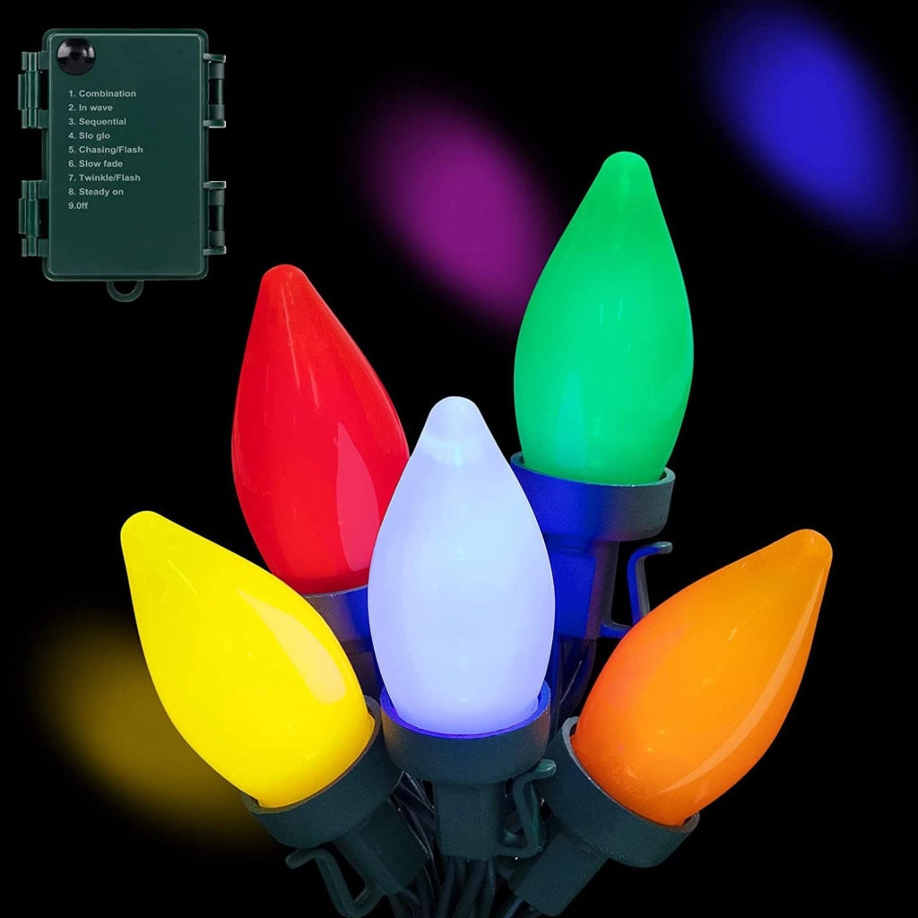 Catena luminosa LED C9 con 20 luci a forma di fragola, lunghezza 4,5 metri, grado di protezione IP44