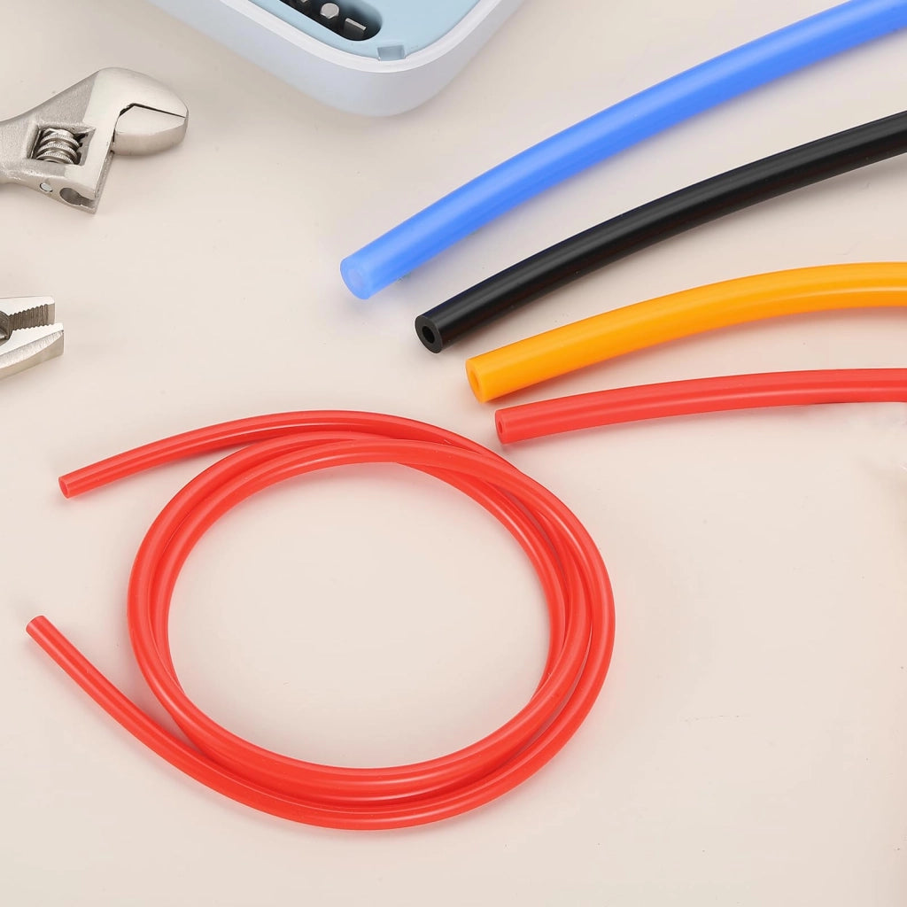 Tubo in silicone 4x6 mm, resistente alle alte temperature, colore nero, lunghezza 5 metri