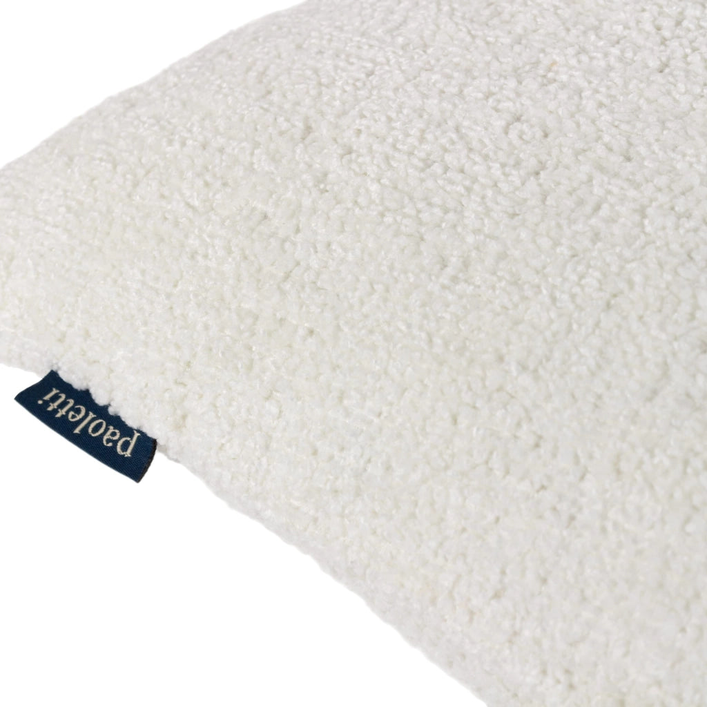 Copertura per cuscino in tessuto bouclé, 40x50 cm, color ecru, forma rettangolare