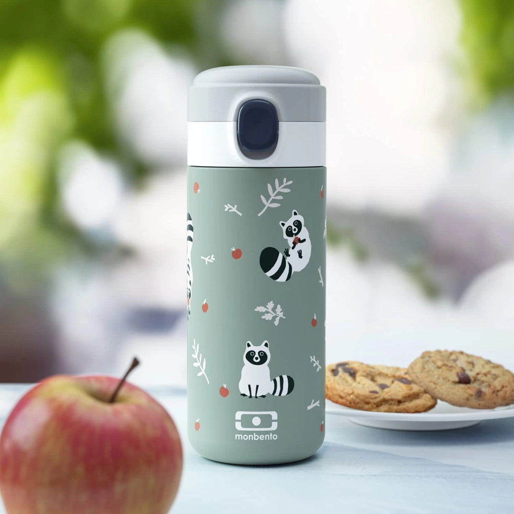 Borraccia termica per bambini, capacità 360 ml, in acciaio inossidabile, verde, a prova di perdite