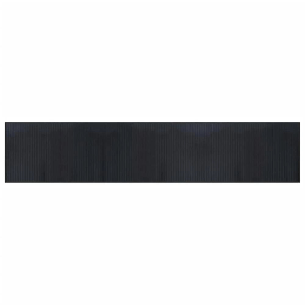 Tappeto Rettangolare Nero 60x300 cm in Bambù