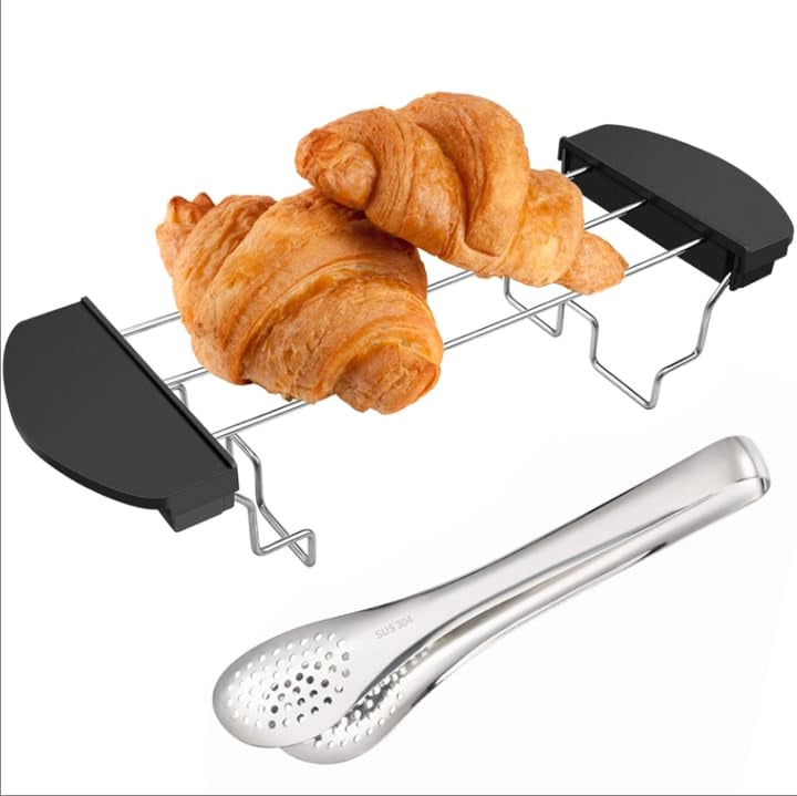 Portatovaglioli pieghevole in acciaio inossidabile con pinza, 26,5 cm