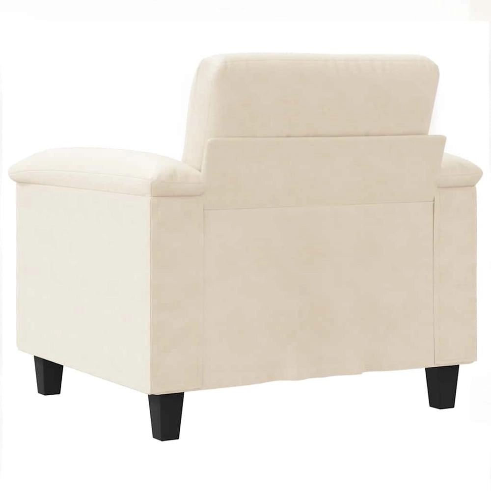 Poltrona Beige 60 cm in Tessuto di Microfibra