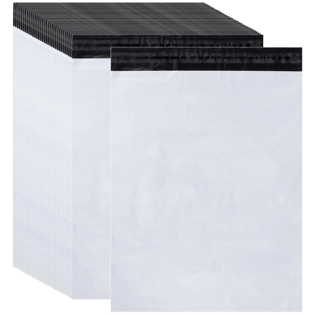 200 buste imbottite, in plastica, autoadesive, dimensioni 38x51 cm, colore bianco