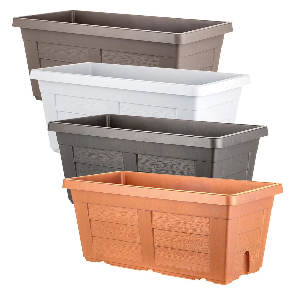 FIORIERA RETTANGOLARE cm  60 x 30 x 26 - antracite (senza sottovaso)