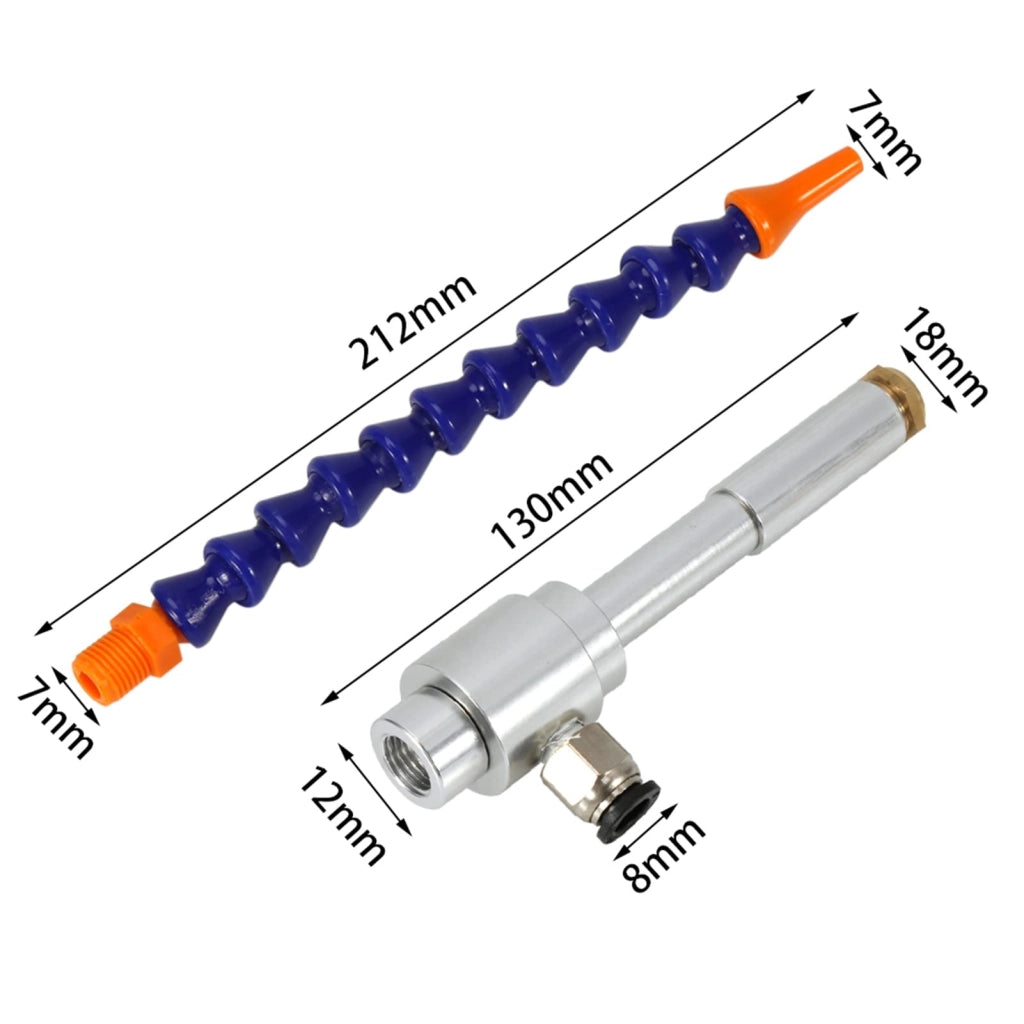 Pistola ad aria fredda a vortice mini in alluminio da 130 mm per processi meccanici, asciugatura e raffreddamento con tubo flessibile