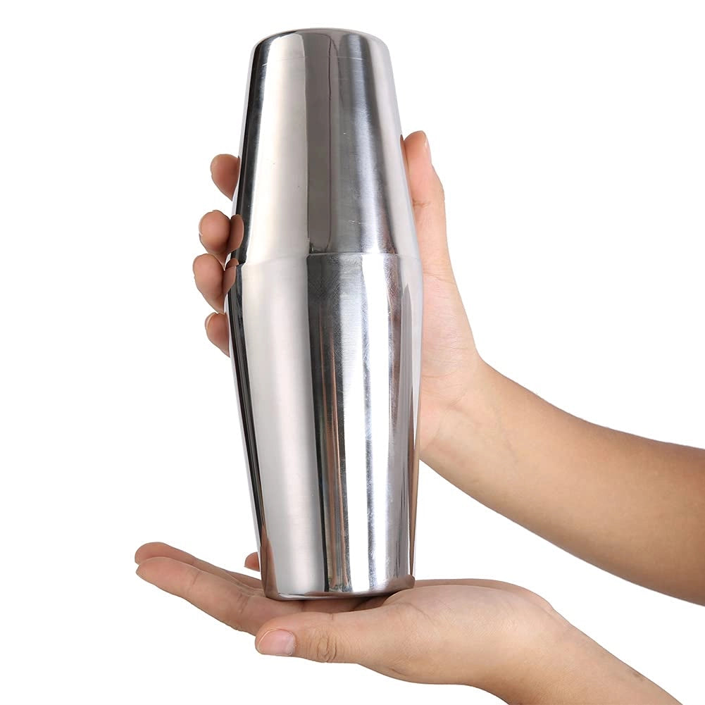 Shaker per cocktail in acciaio inossidabile, capacità 600/450 ml, ideale per uso domestico