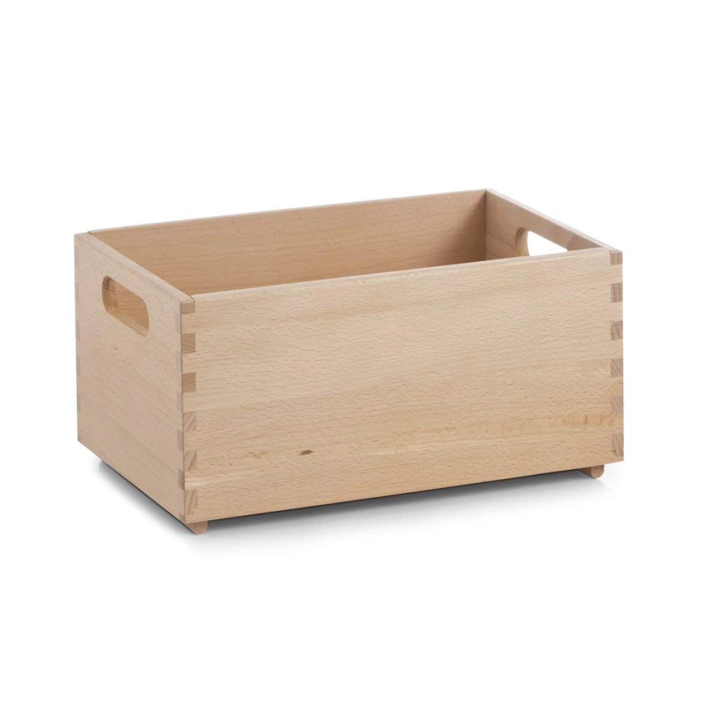 Scatola multifunzionale in legno di faggio, dimensioni 30x20x15 cm, impilabile