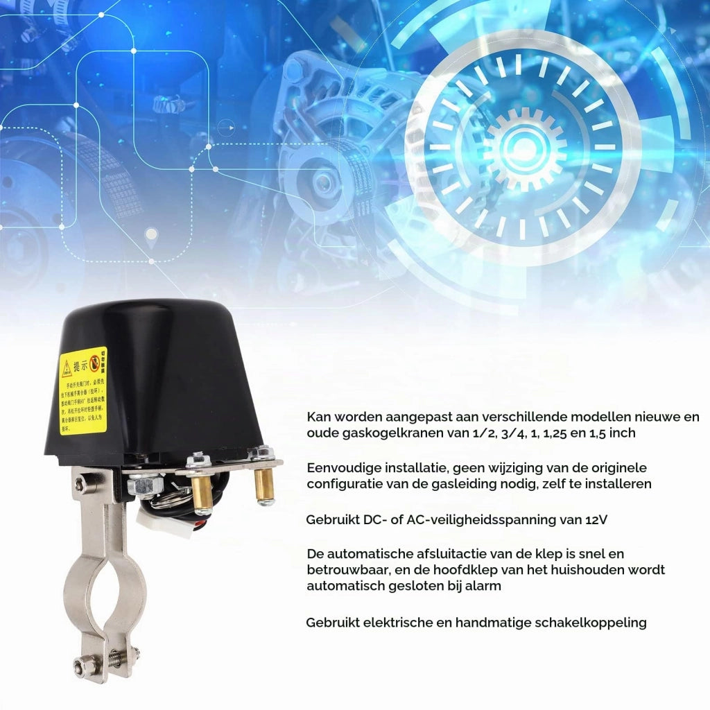 Controllore per valvola a sfera elettrica, automatico, in ABS/ottone, 12V
