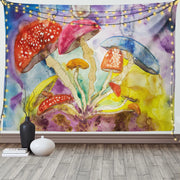 Tappeto arazzo, foresta ad acquerello, 230x140 cm, multicolore