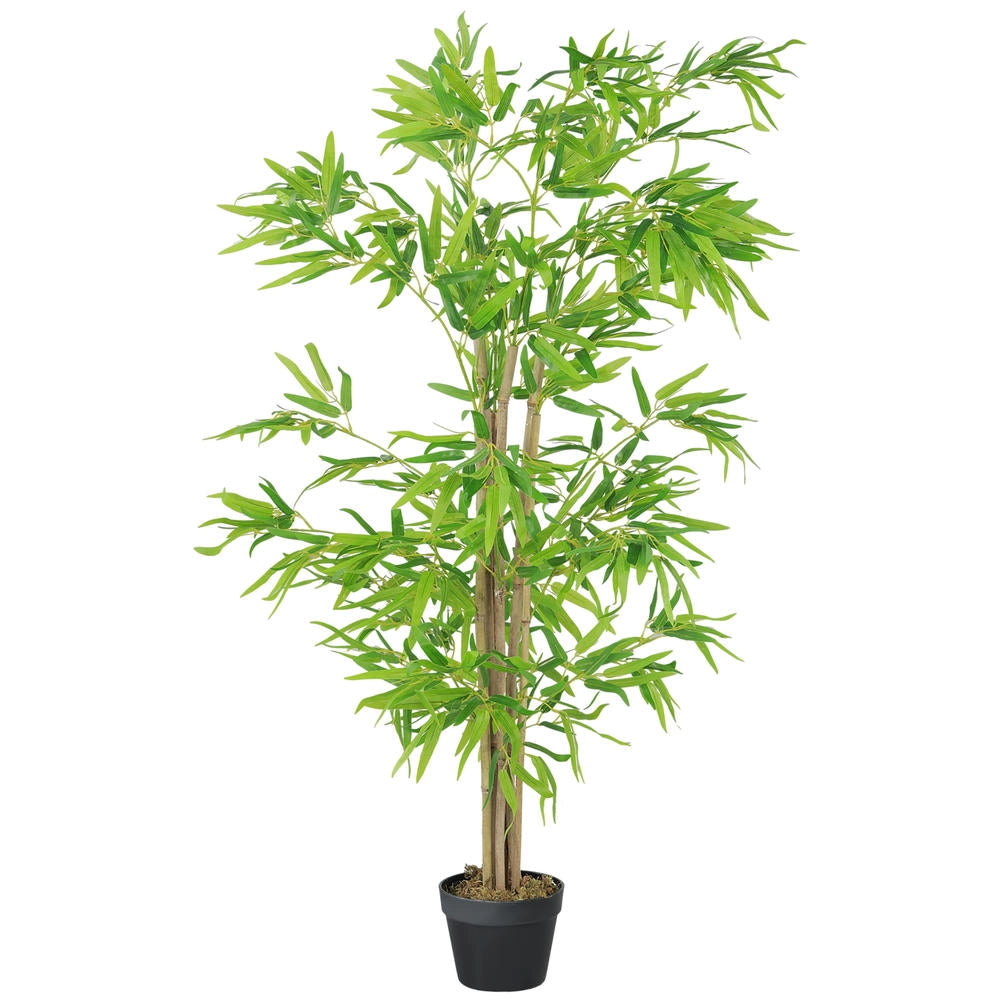 Bambù artificiale con vaso pianta finta realistica da arredo 150 cm per casa e giardino