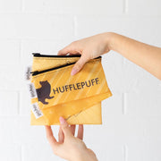 Set di 3 sacchetti riutilizzabili per panini, lavabili, senza BPA, tema Hufflepuff