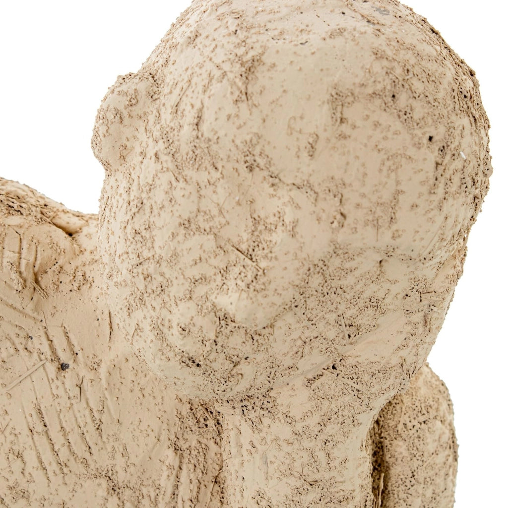 Figura in Vetroceramica bianca, raffigurante un pensatore, dimensioni 19 x 16 x 25 cm