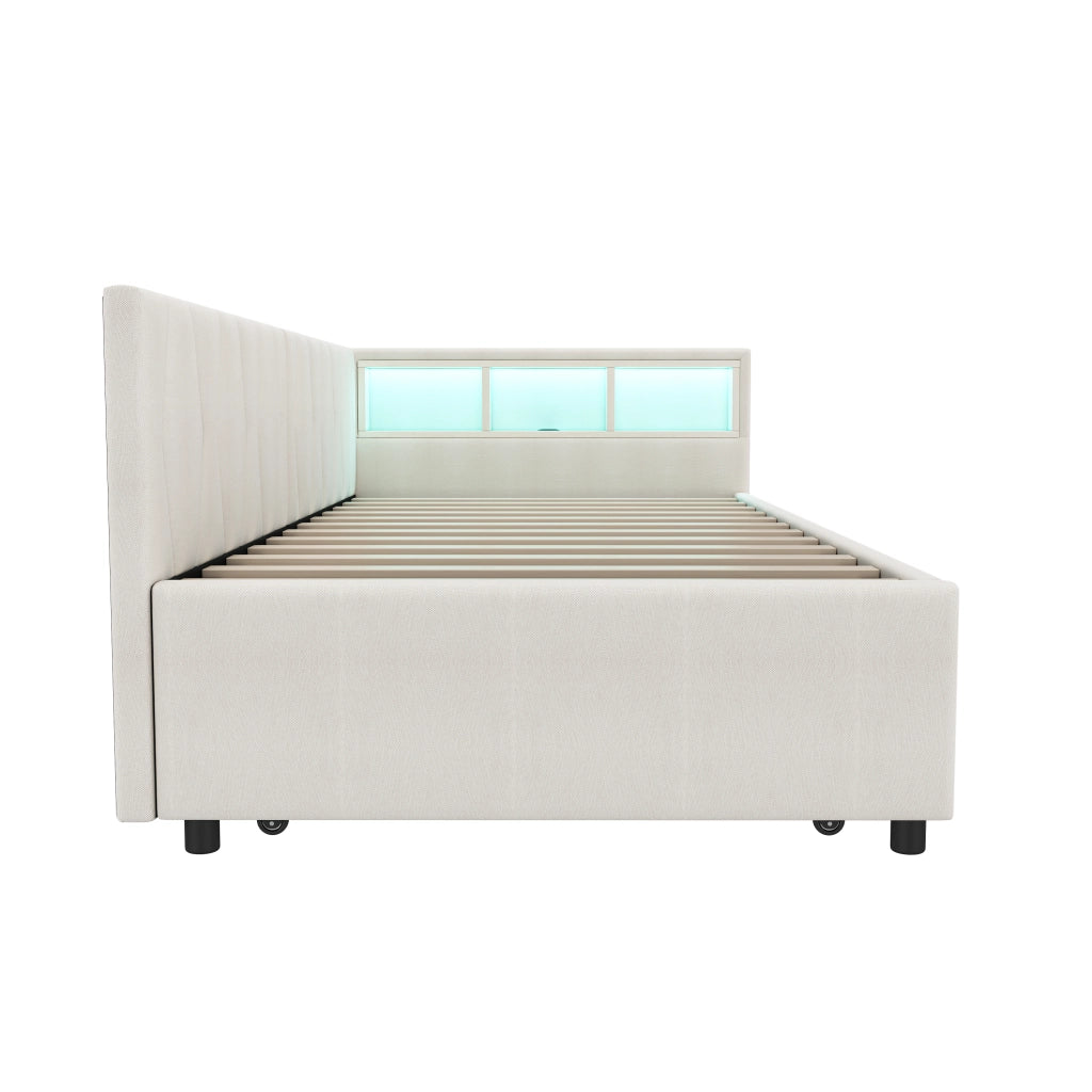 Letto singolo 90 x 200 cm con letto estraibile