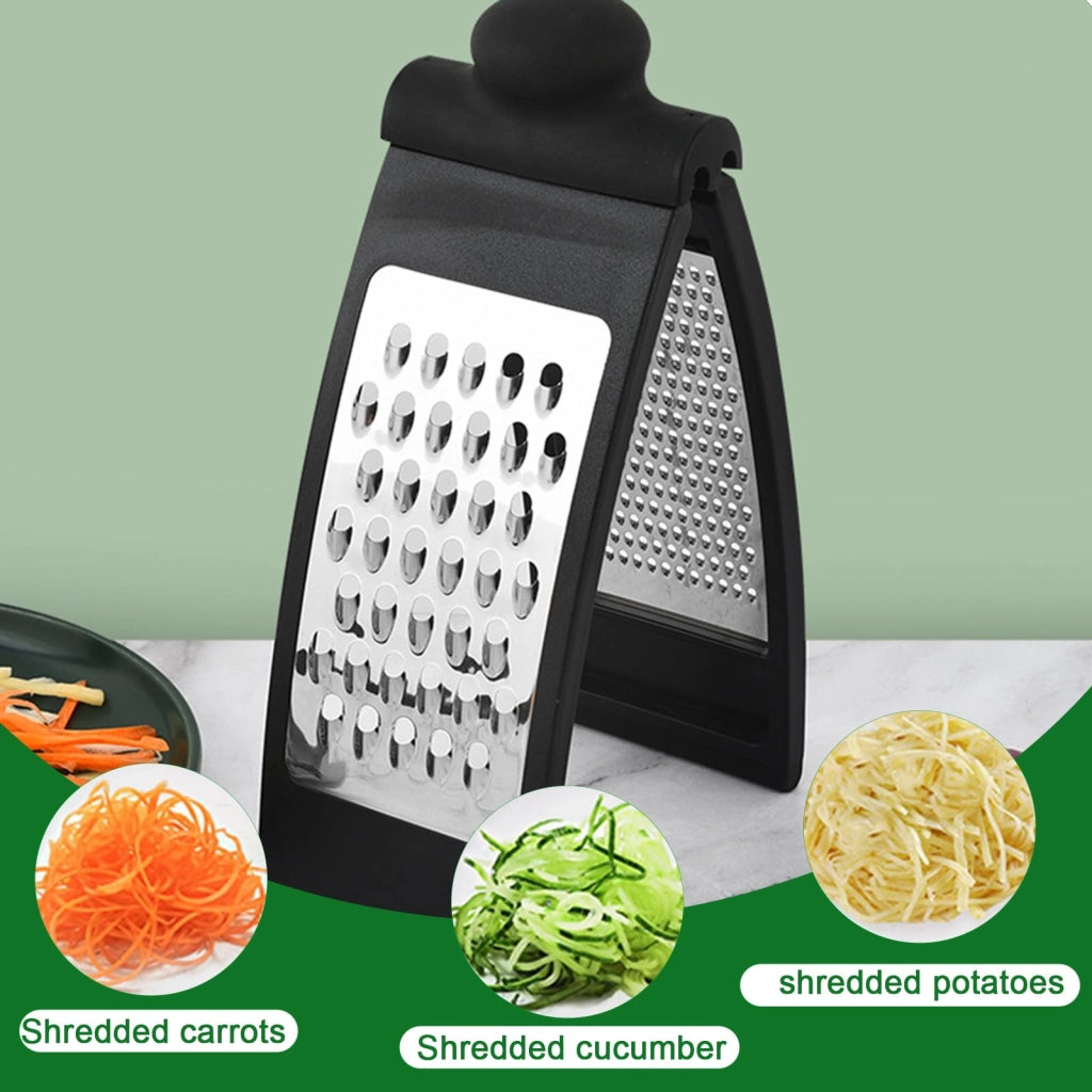 Grattugia per verdure pieghevole in acciaio inossidabile, a doppia faccia, 25 cm