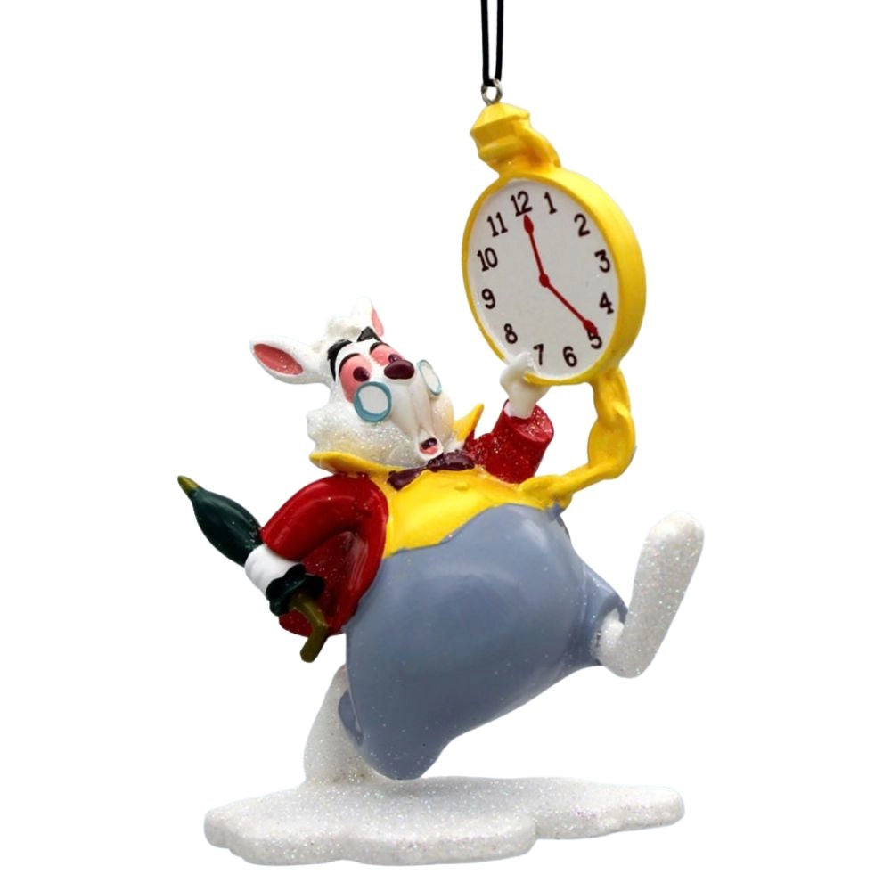 Addobbo natalizio bianconiglio di alice 3d in resina kurt s. adler