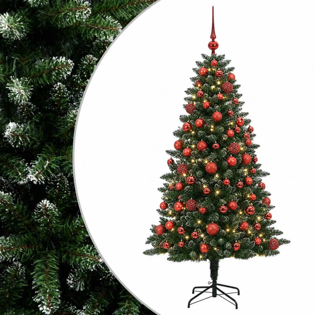 Albero di Natale Artificiale con Palline 210 cm 300 LED 3466859