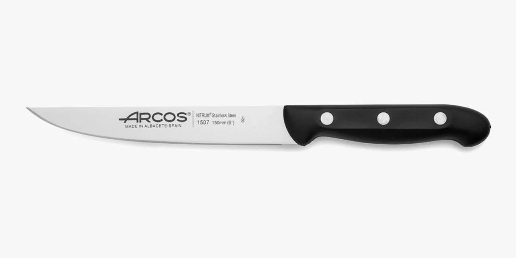 Coltelli da cucina, lama in acciaio inossidabile NITRUM, manico in PP nero, 15 cm