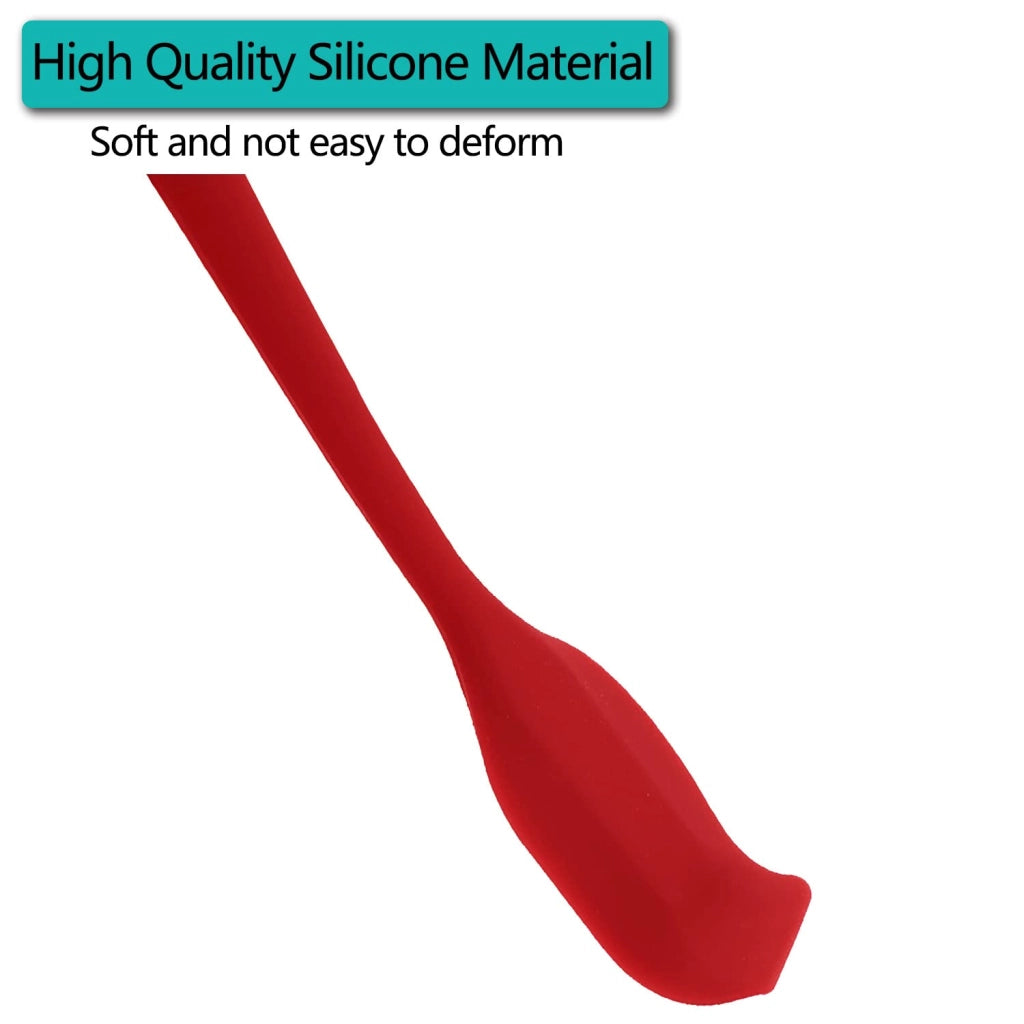 Spatola in silicone, resistente al calore, con rivestimento antiaderente, grande, di colore rosso