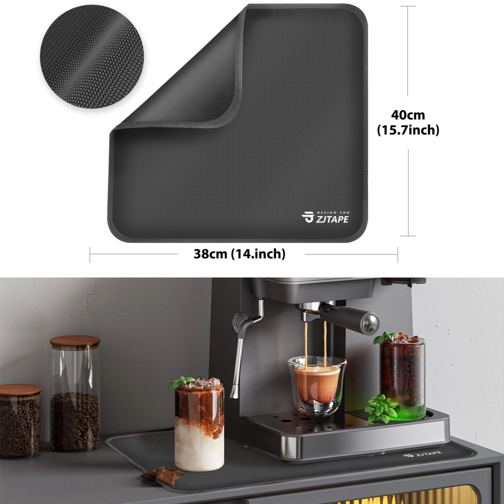 Tappetino termoisolante 40x38 cm, in silicone, antiscivolo, color grigio scuro