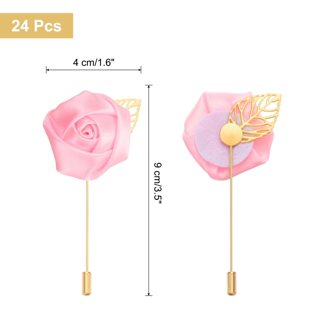 24 rose, boutonniere da sposa e per altri eventi.