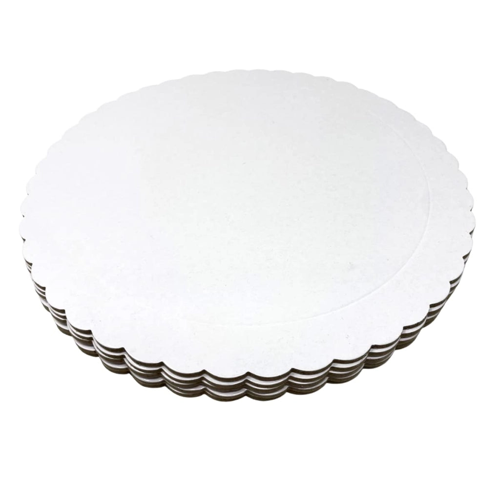 10 basi per torte extra resistenti, 25 cm x 3 mm (bianco)