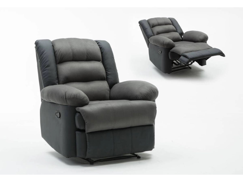 Poltrona relax "Buckingham" - Grigio chiaro