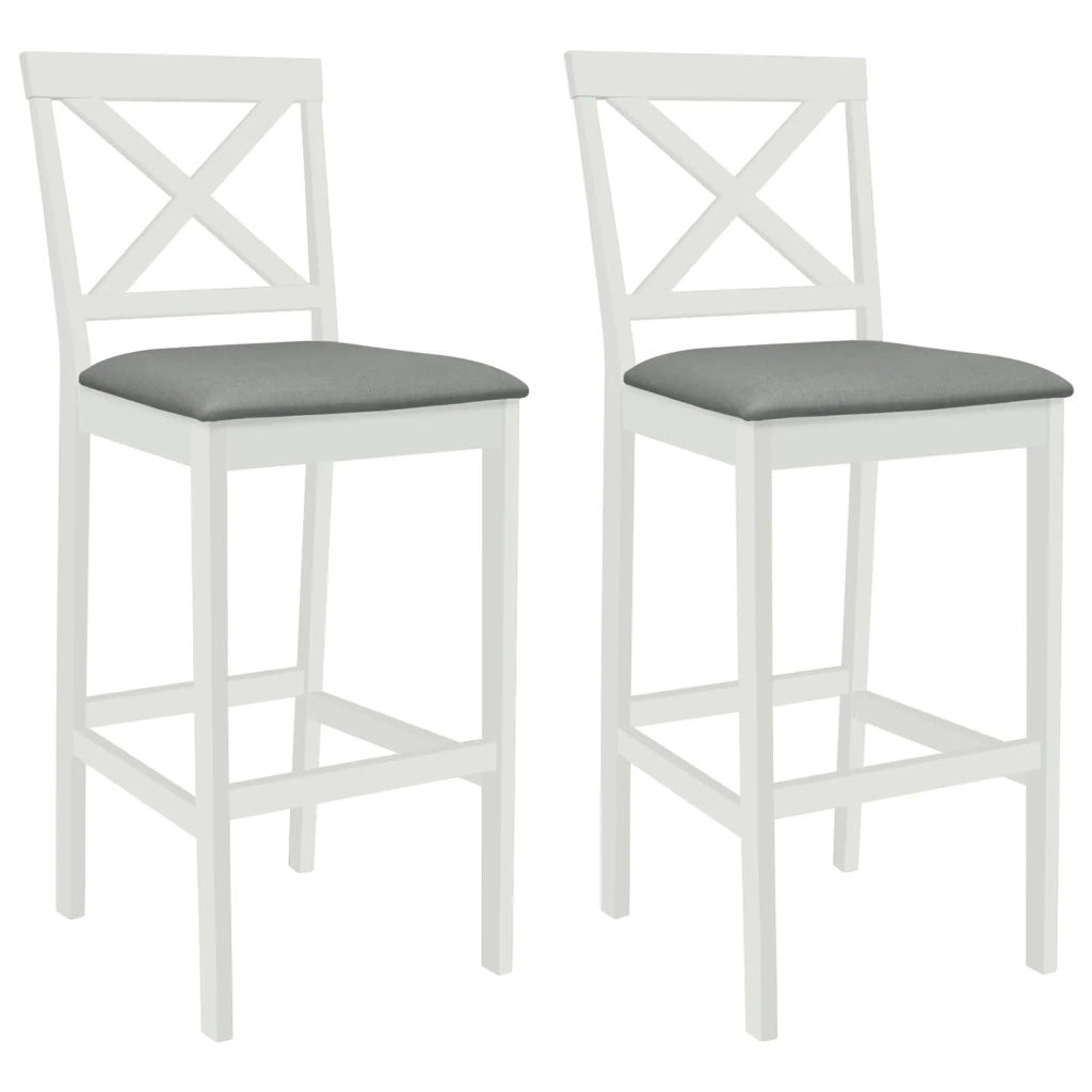 Sgabello da bar 2 pz Bianco e Grigio 42047609