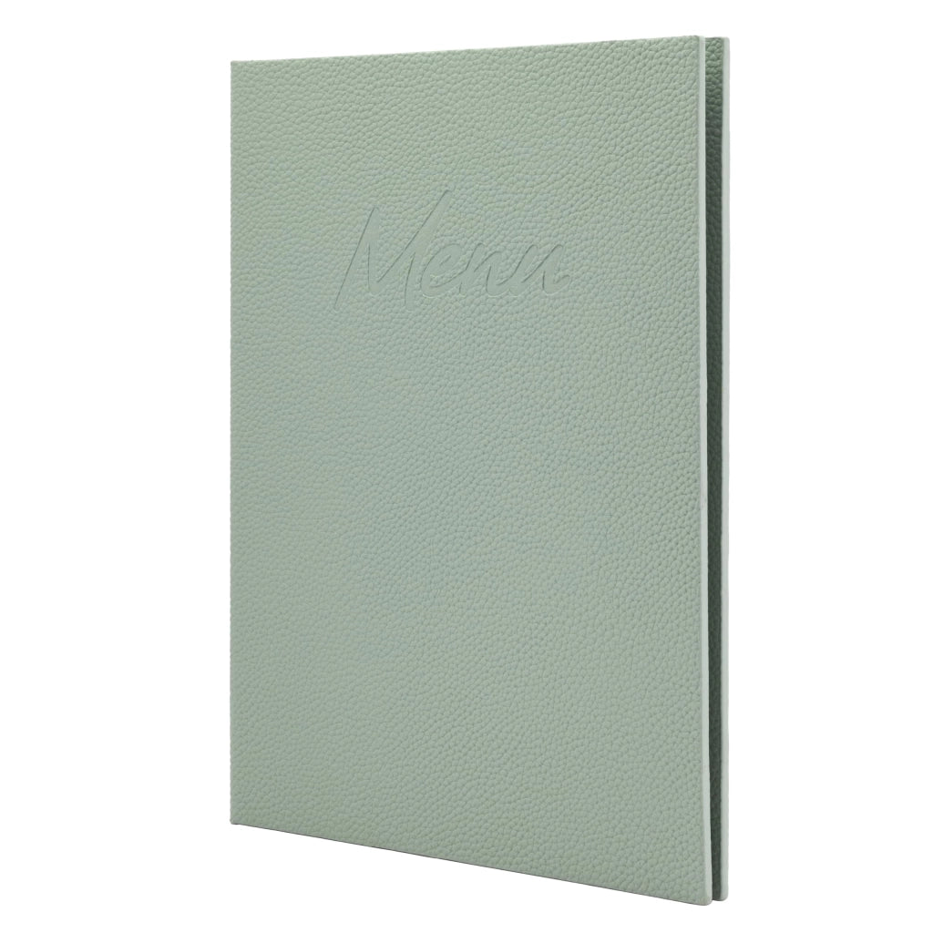 Porta menu A4, color verde menta, in ecoFinto cuoio, dimensioni 315x250 mm, confezione singola