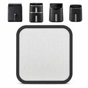 Schermo protettivo per friggitrici ad aria, dimensioni 22x21,5 cm, in acciaio inossidabile, con bordo in silicone