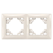 Placca Doppia Per Prese Oste Jnh014-2f Beige