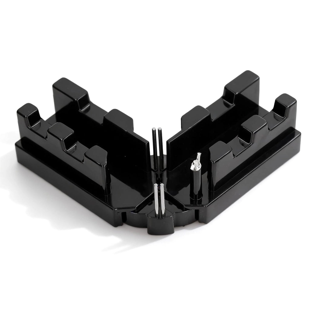 Tagliabattiscopa portatile, tagliaangoli in plastica 2-in-1, strumento per misurare angoli, segatura precisa per decorazioni domestiche e installazione di tubi