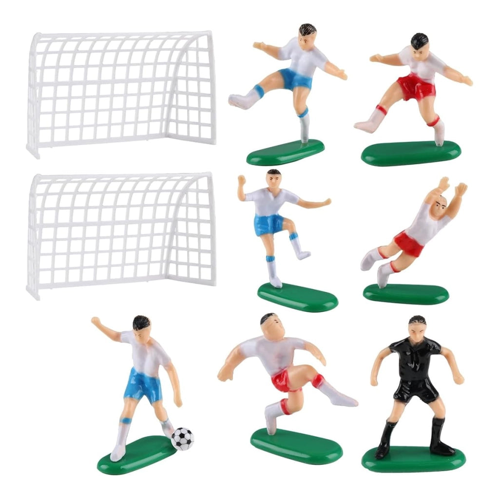 Set di decorazioni per torte a tema calcio, composto da 9 pezzi, ideale per appassionati