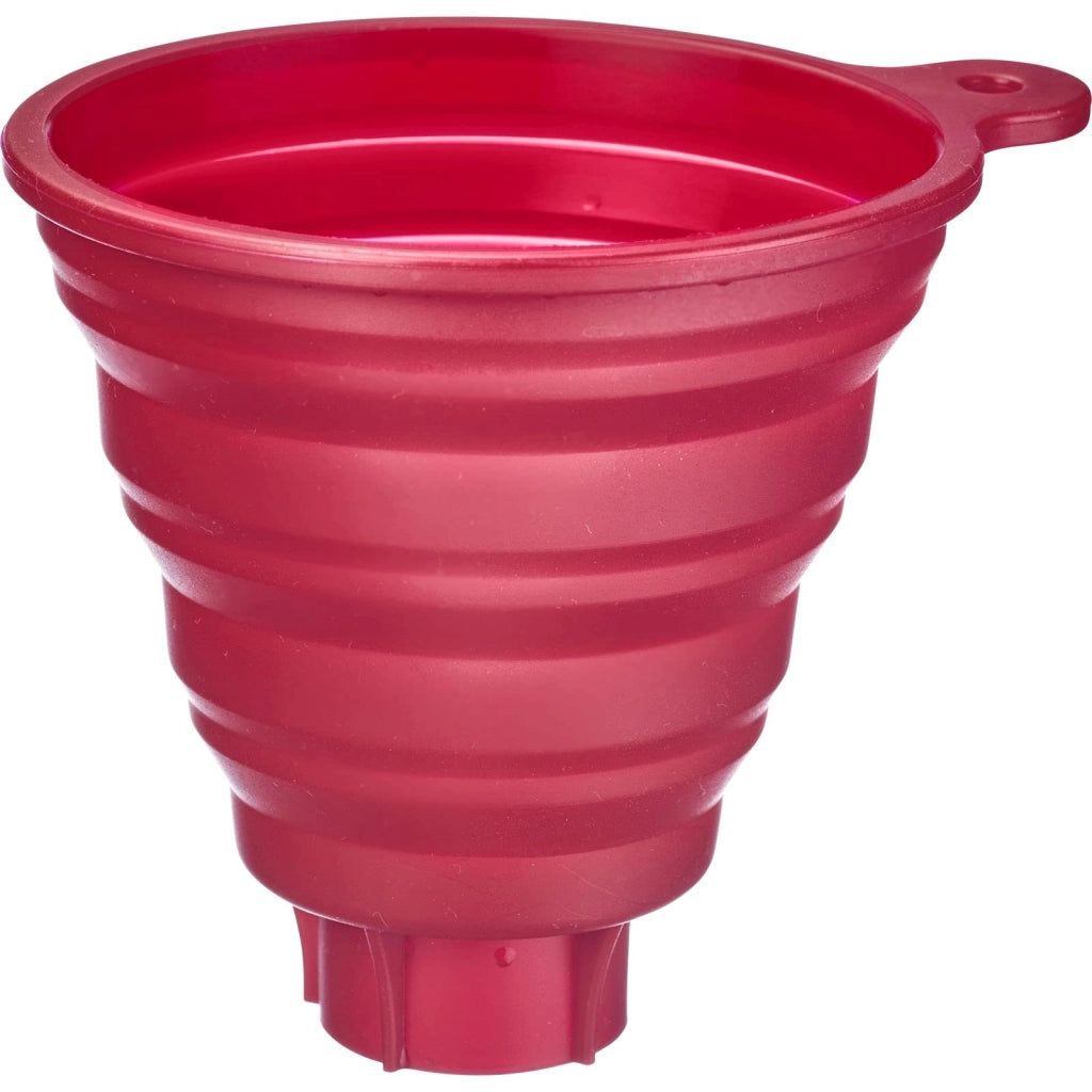 Set di 2 imbuti pieghevoli in silicone, diametro 10 e 11 cm, colore grigio/rosso