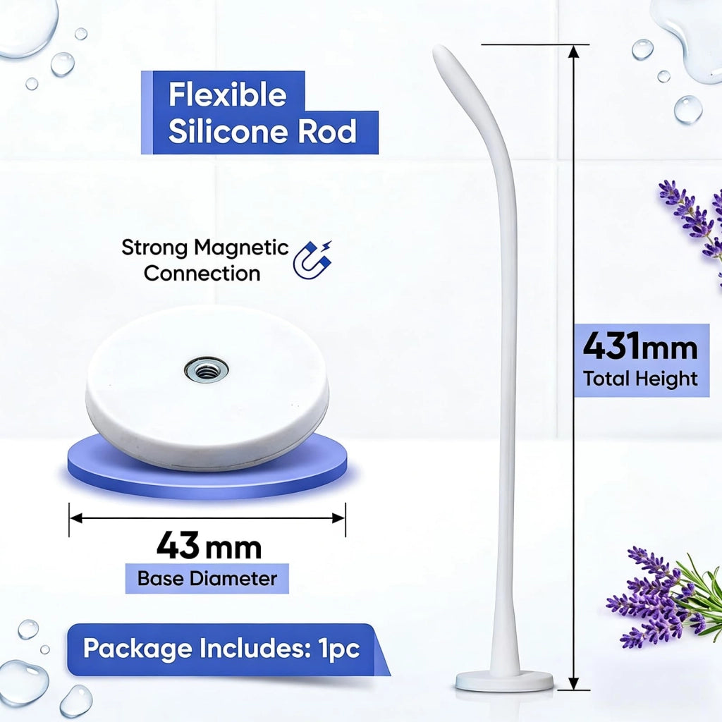 Supporto magnetico per porta di lavatrice, flessibile, bianco, 43 mm