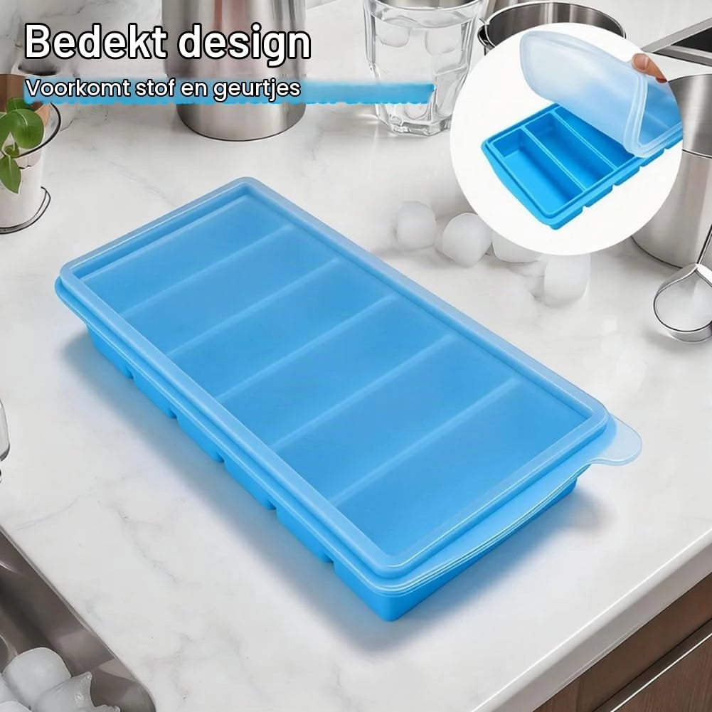 Set di 3 stampi in silicone per brodo, con 6 vani da 120 ml ciascuno, colore blu