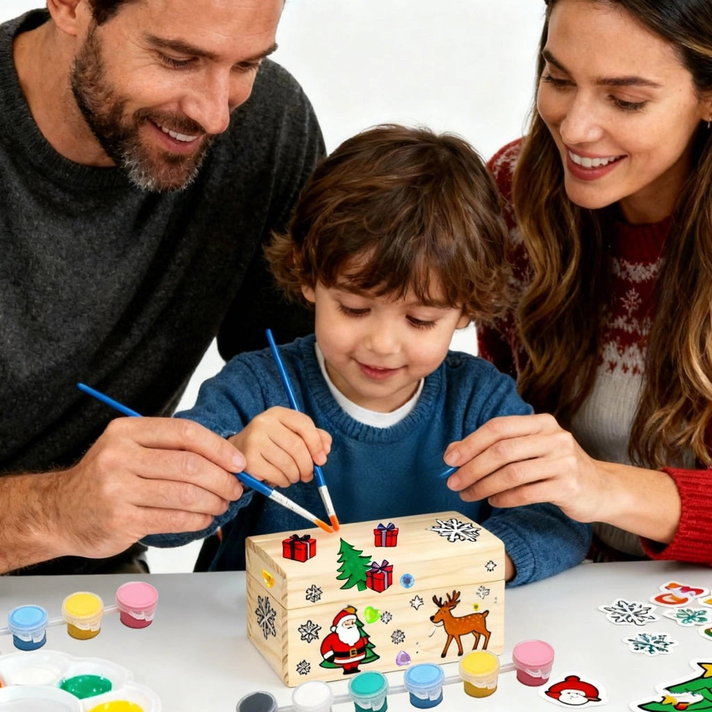 24 mini contenitori in legno, 9x5,5x5 cm, kit per il fai-da-te