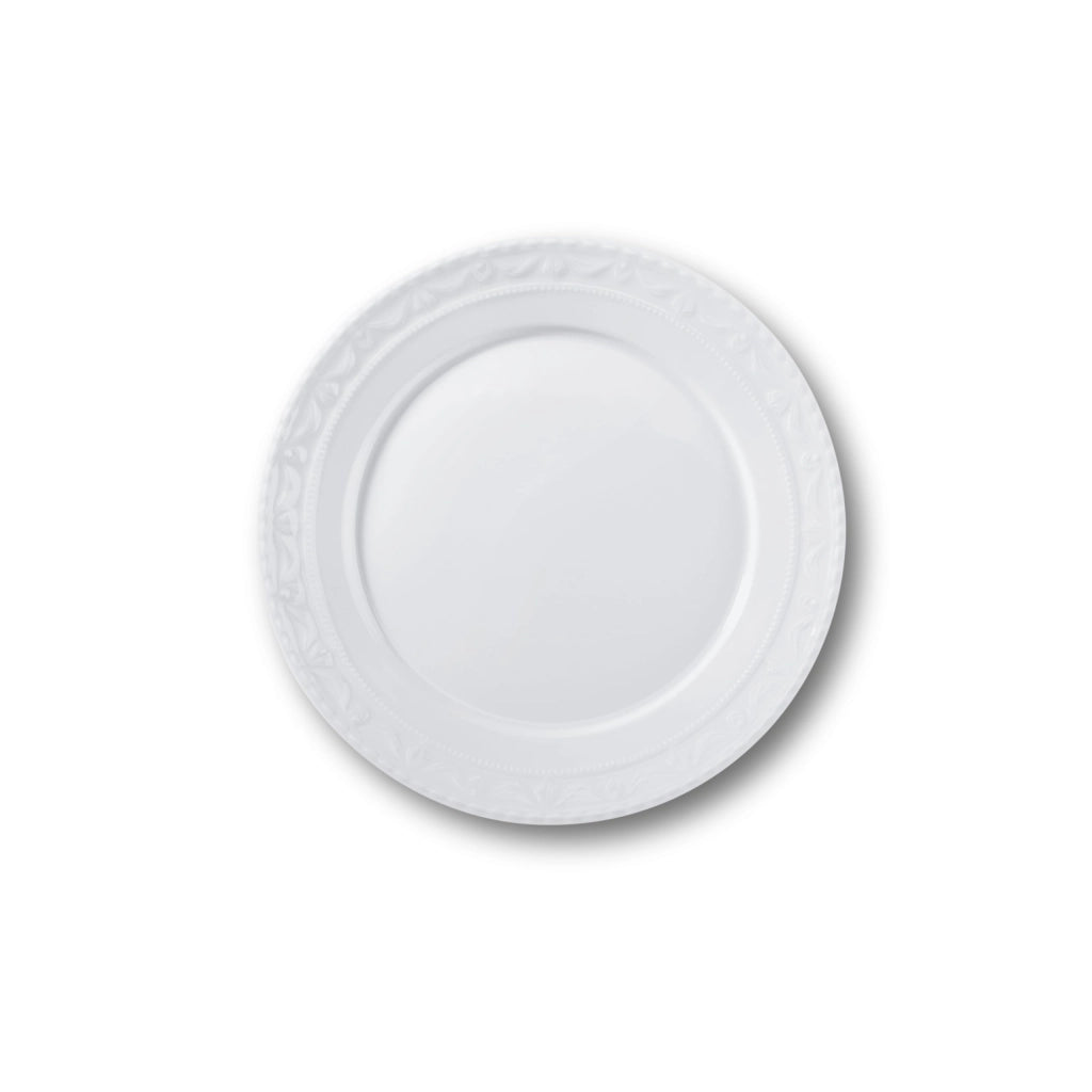 Piatto dessert KURLAND, porcellana, bianco, diametro 19,5 cm, prodotto artigianalmente