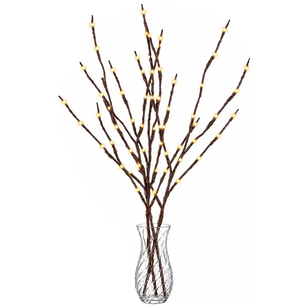 Rami di rame natalizi con LED 3 pz Marrone 62 cm Acciaio 60 LED 42055397