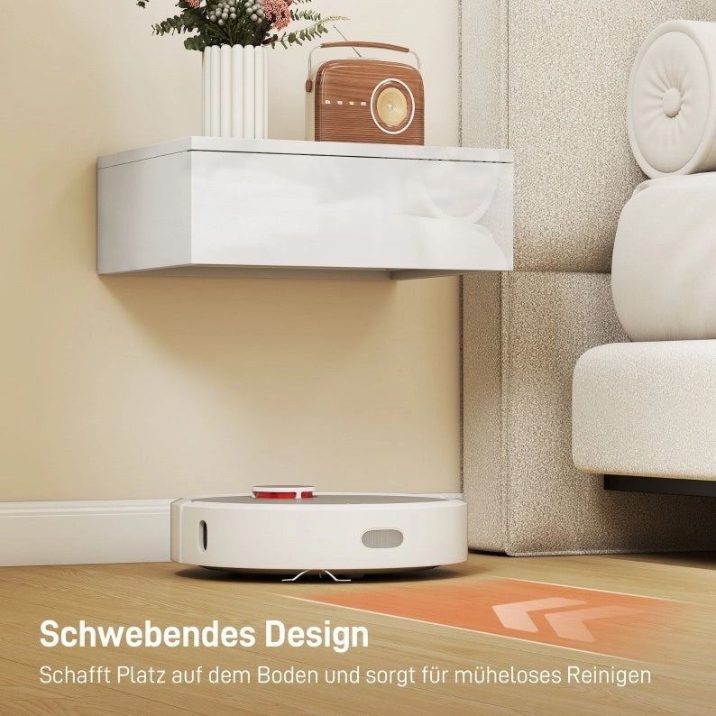 Set di 2 comodini sospesi bianchi con cassetto