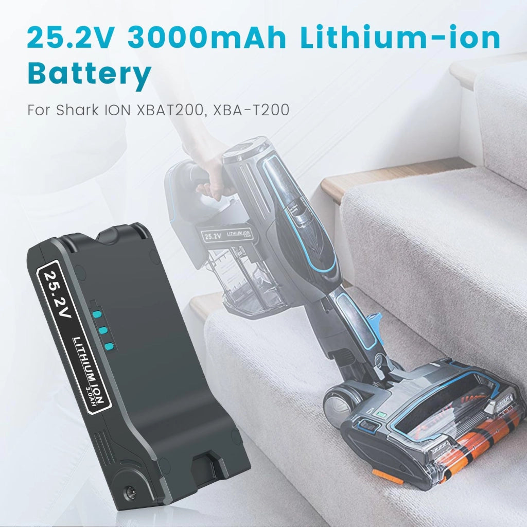 Batteria 25,2 V 3000 mAh XBAT200 per aspirapolvere Shark ION F80/Flex 2X