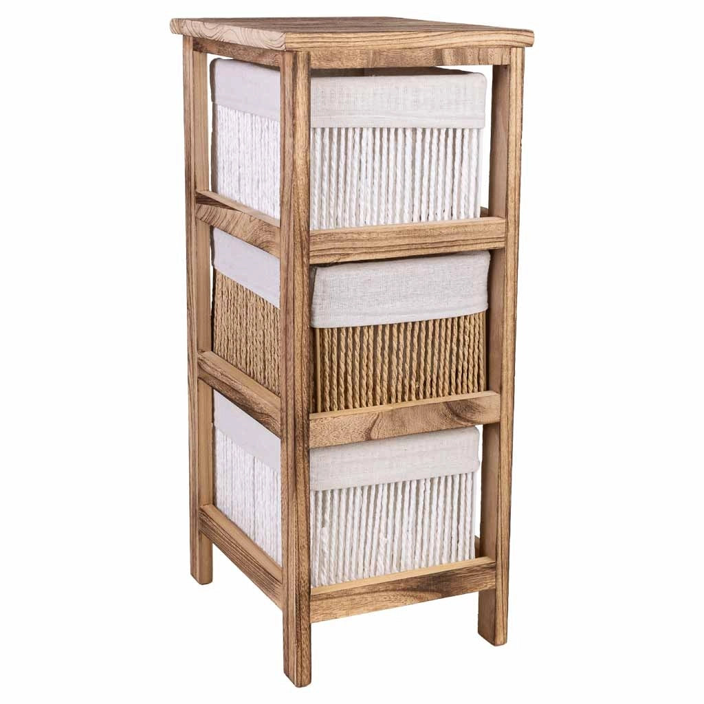 Cassettiera in legno 26 x 32 x 63h cm