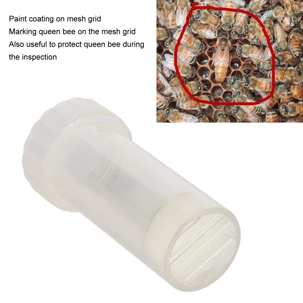 Flacone in plastica trasparente per marcare le api regine, confezione singola