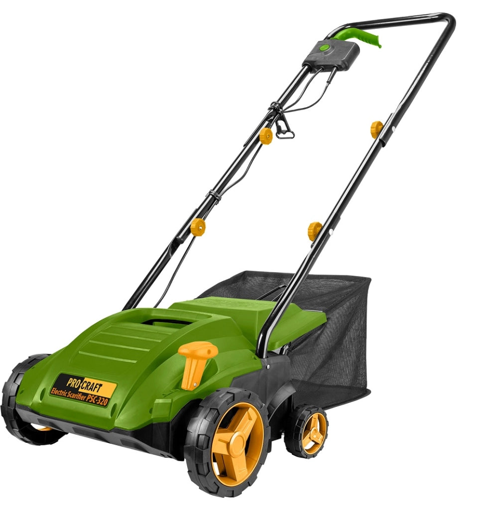 Scarificatore elettrico Procraft PSC320, 1500 W, larghezza di lavoro 320 mm, cesto di raccolta 30 l