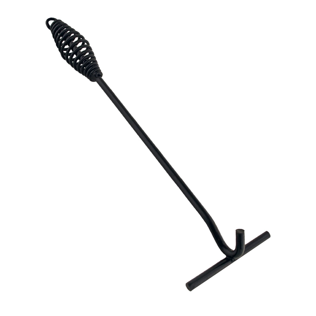 Sollevatore per coperchio di pentola olandese, 34 cm, gancio in acciaio, resistente al fuoco, accessorio per campeggio